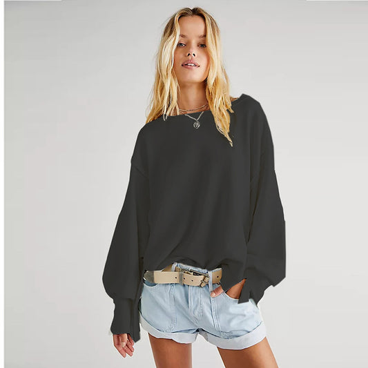 Women's Autumn Loose-fitting Solid Color Long Sleeves Sweaters