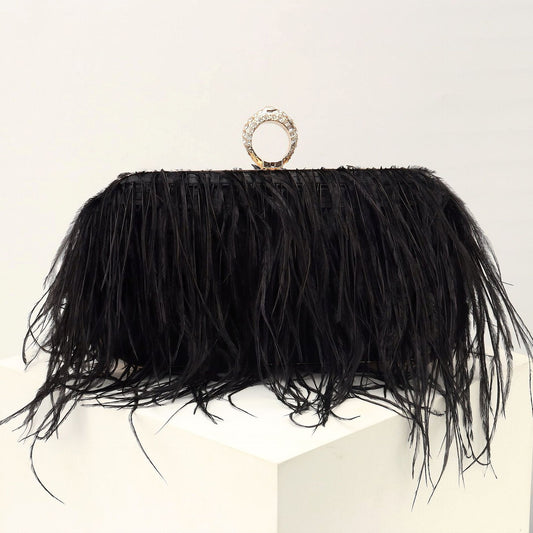 Unique Attractive Pretty Box Chain Veet Evening Bags