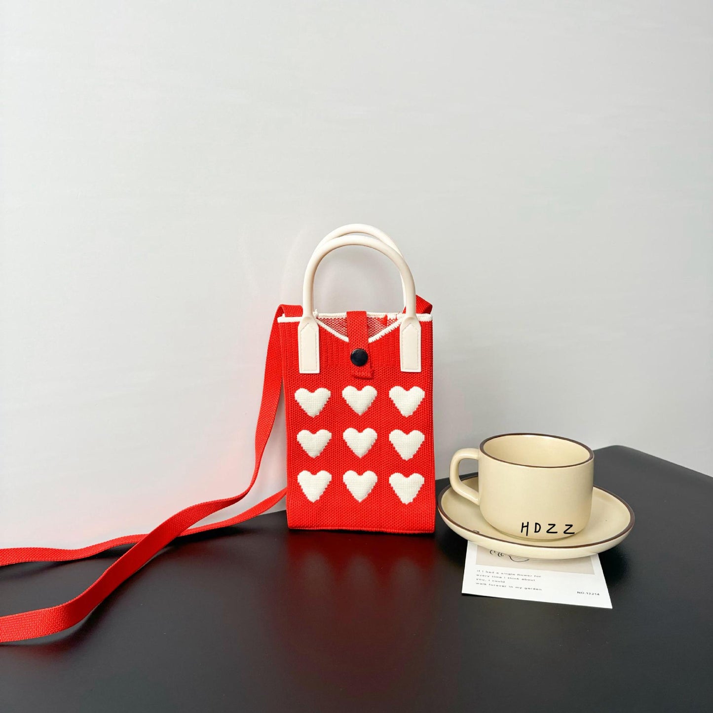 Dopamine High Sense Minority Knitted Korean Phone Bags