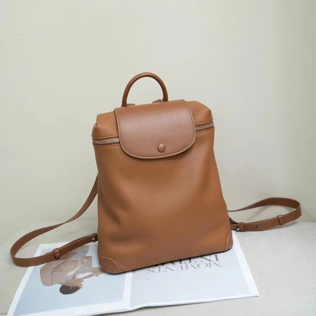 Capacity First Layer Cowhide Leisure Commuter Backpacks