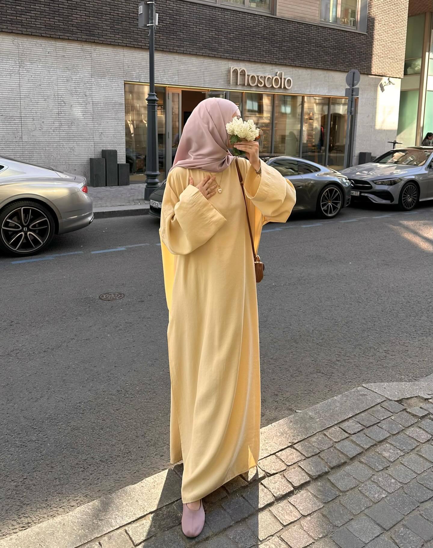 Women's Arabic Muslim Solid Color Robe Loose Suits