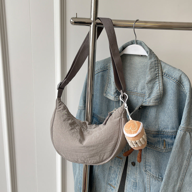 Women's Unique Nylon Dumpling Textured Cloth Bags