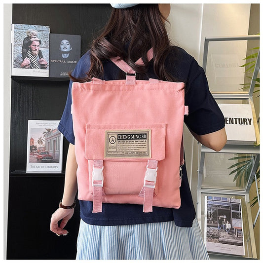 Capacity Multipurpose Canvas Female Junior High Bags