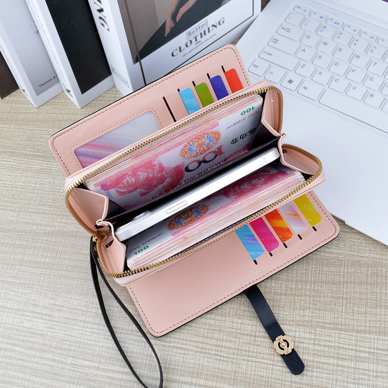 Women's Long Zipper Hasp Clutch Fashion Printing Ladies Wallets