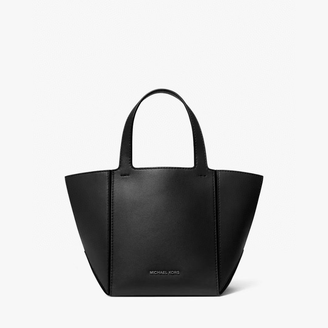 Women's Folding Vegetable Basket Cow Leather Tote Bags