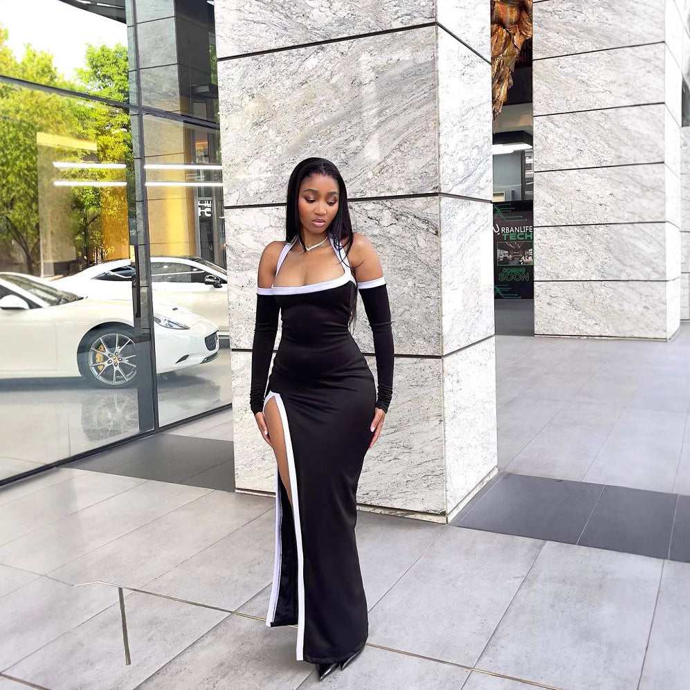Summer Fashion White Cut-out High Slit Dress