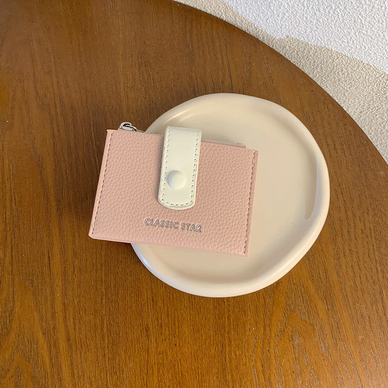 Matching Jump Simple Large Capacity Zipper Ladies Wallets