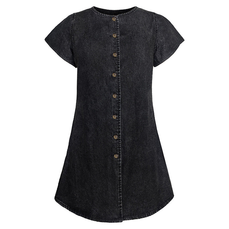 Women's Clearance Denim Summer Loose Appropriation Shirt Dress