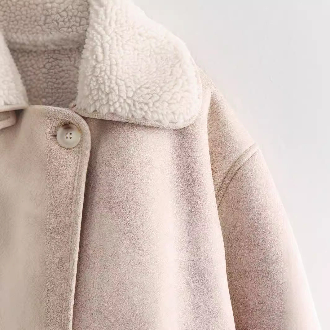 Women's Winter Fashion Casual Suede Veet Warm Jackets