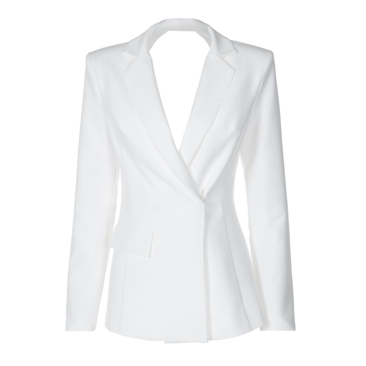 Women's Sexy Backless Slim Fit Temperament Long Blazers