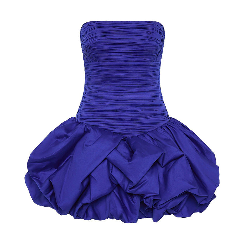 Women's Floral Pleated Sexy Tube For Vacation Dress