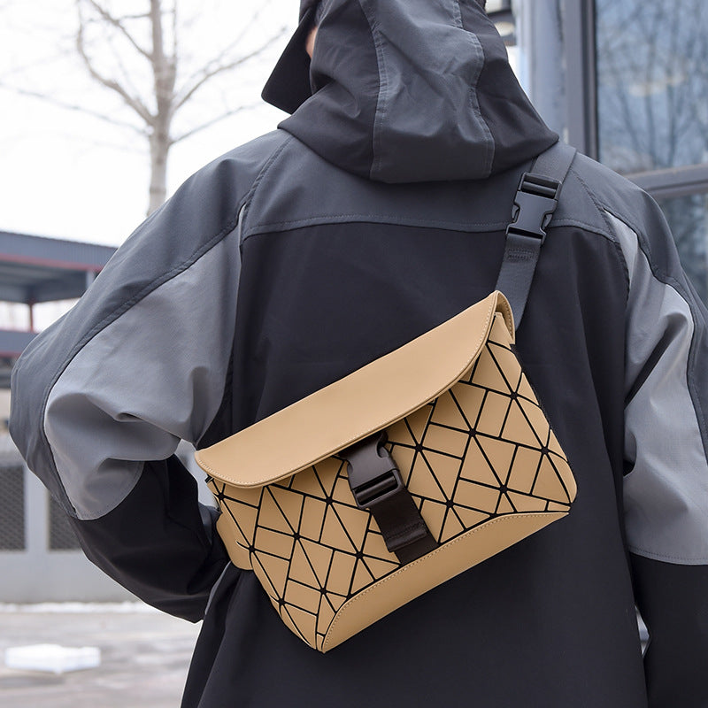 Men's Diamond Design Sense Fashion Trend Korean Bags