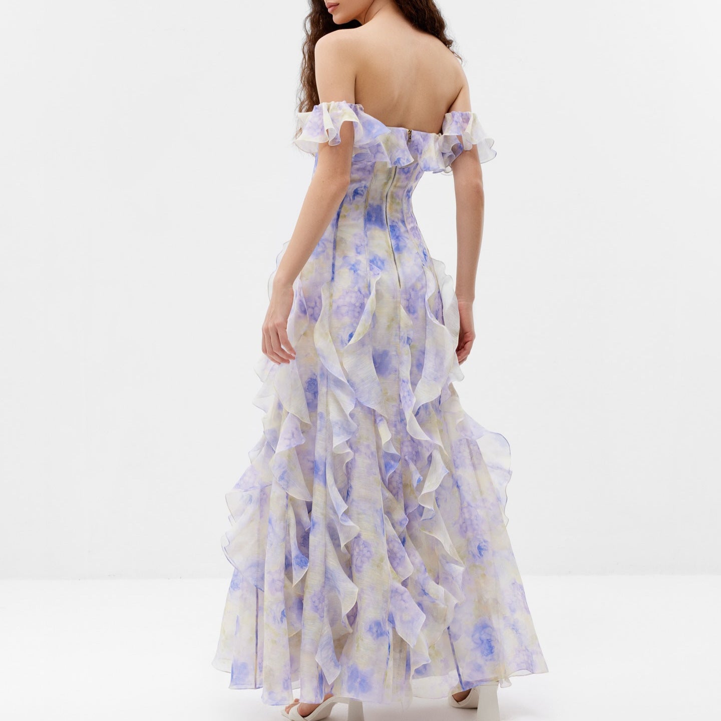 Style Suspender Dress Yarn French Ruffled Beach Atmosphere Dresses