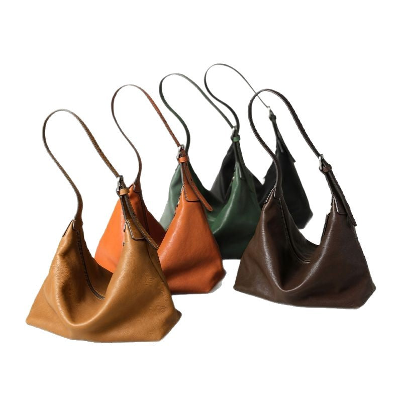Women's Leather Underarm Classic Commuter Genuine Armpit Bags