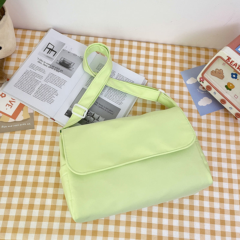 Style Simple Pure Color Artistic Preppy Bags