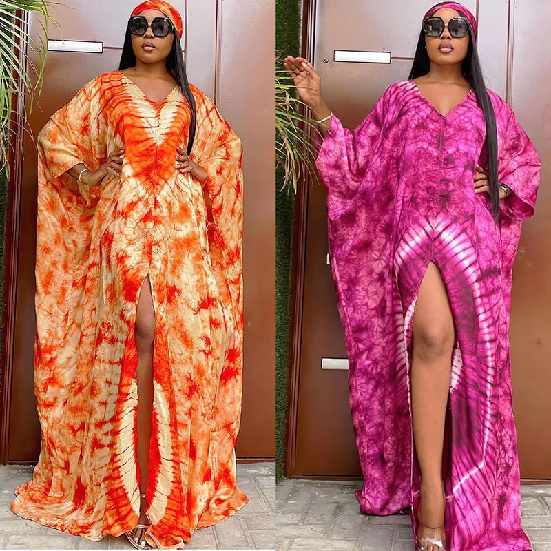 Women's African Ethnic Style Retro Gown Printed Large Swing Dresses
