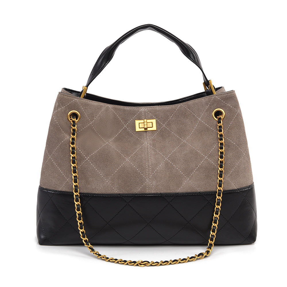 Light Luxury Contrast Color Design Chain Handbags