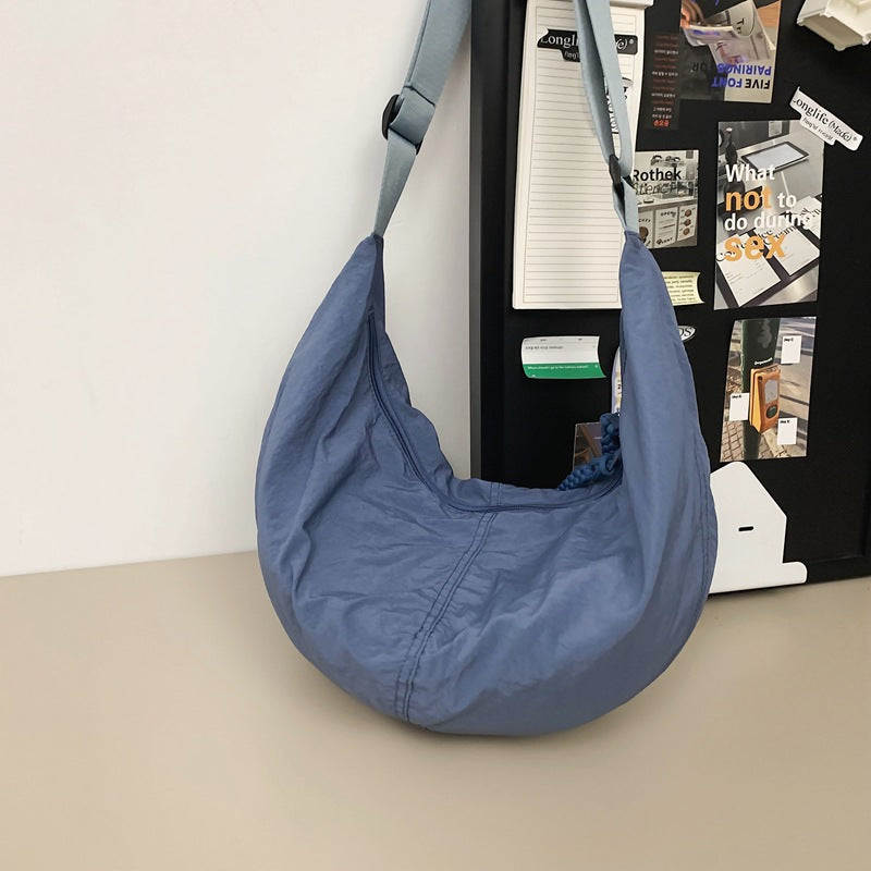 Men's Large Capacity Black Dumpling Fashion Cloth Men's Shoulder Bags