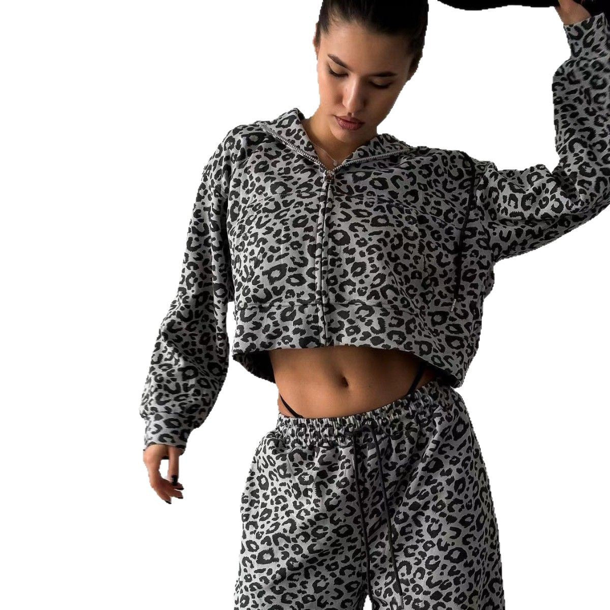 Women's Hooded Set High-grade Summer Low Waist Loose Suits