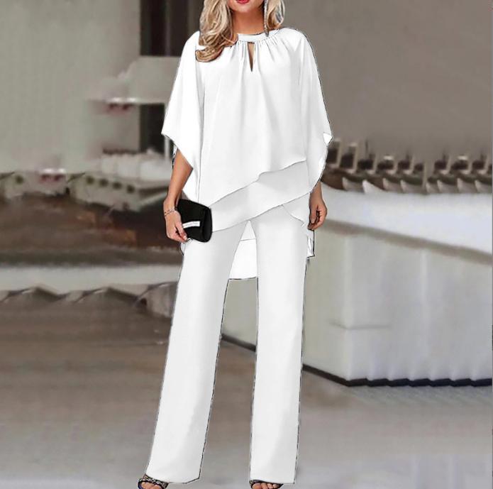 Beautiful Women's Solid Color Loose Irregular Fashion Casual Suit