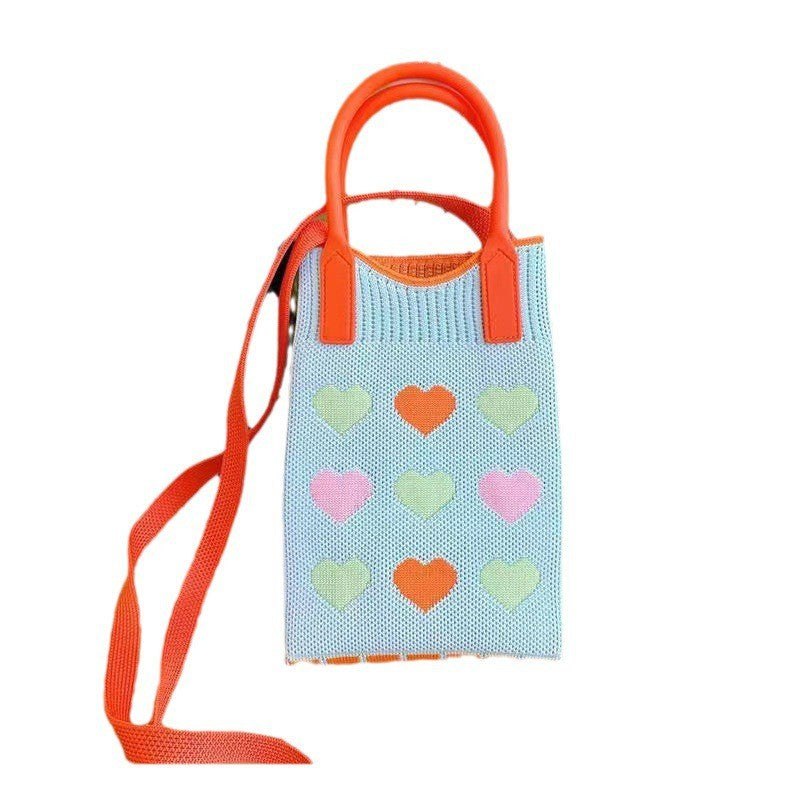 Women's Cat Mini Cute Lightweight Four Knitted Shoulder Bags