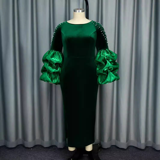 Unique Design Beaded Dress High Waist Dresses
