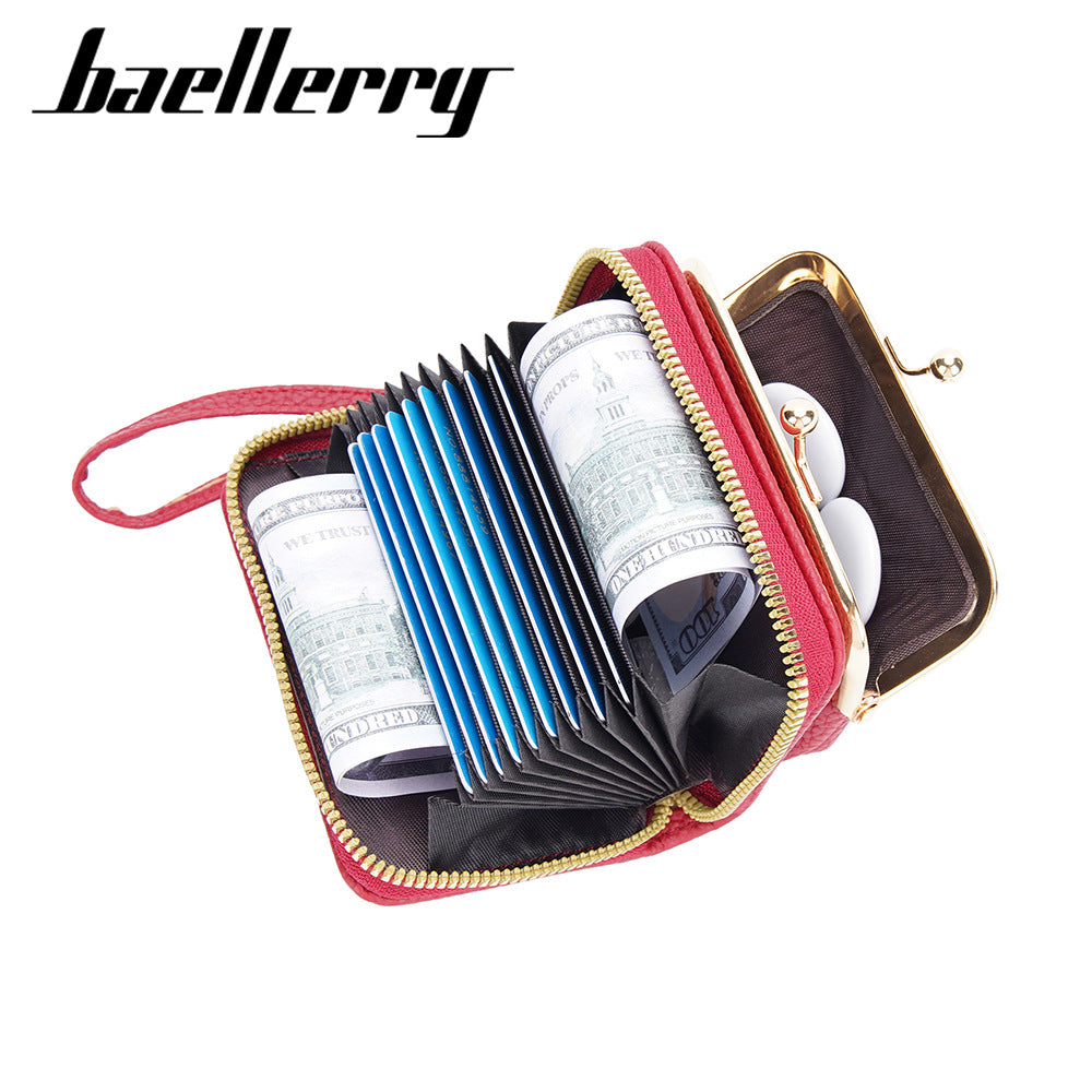 Women's Portable Zipper Expanding Mini Mouth Ladies Wallets