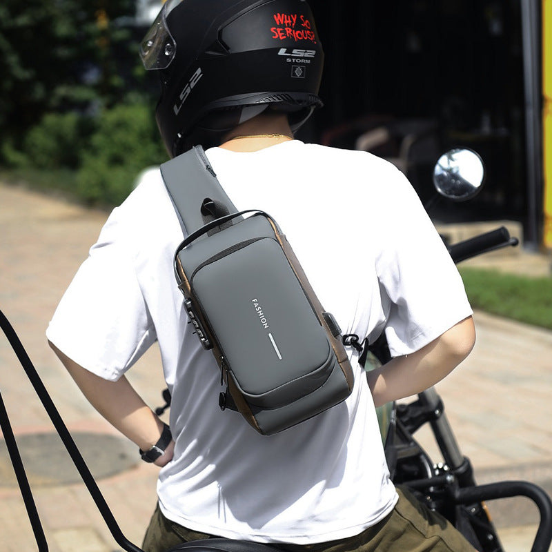 Men's Cool Elegant Beautiful Motorcycle Password Men's Chest Bags