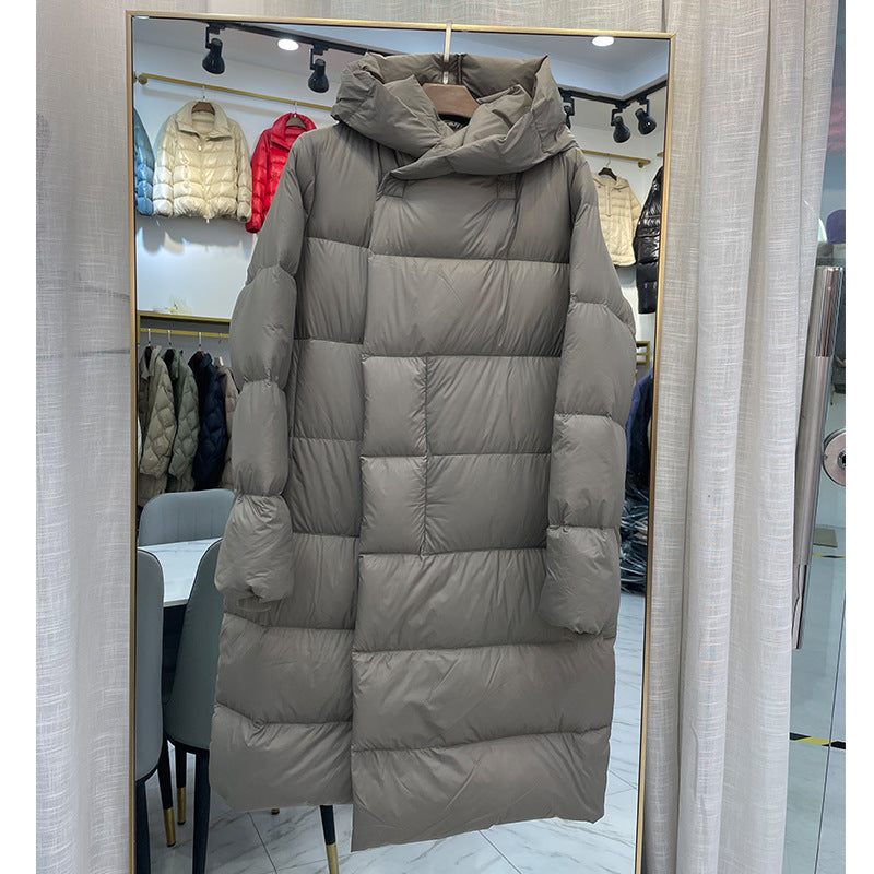 Women's Korean Style Long Down Li Loose Jackets