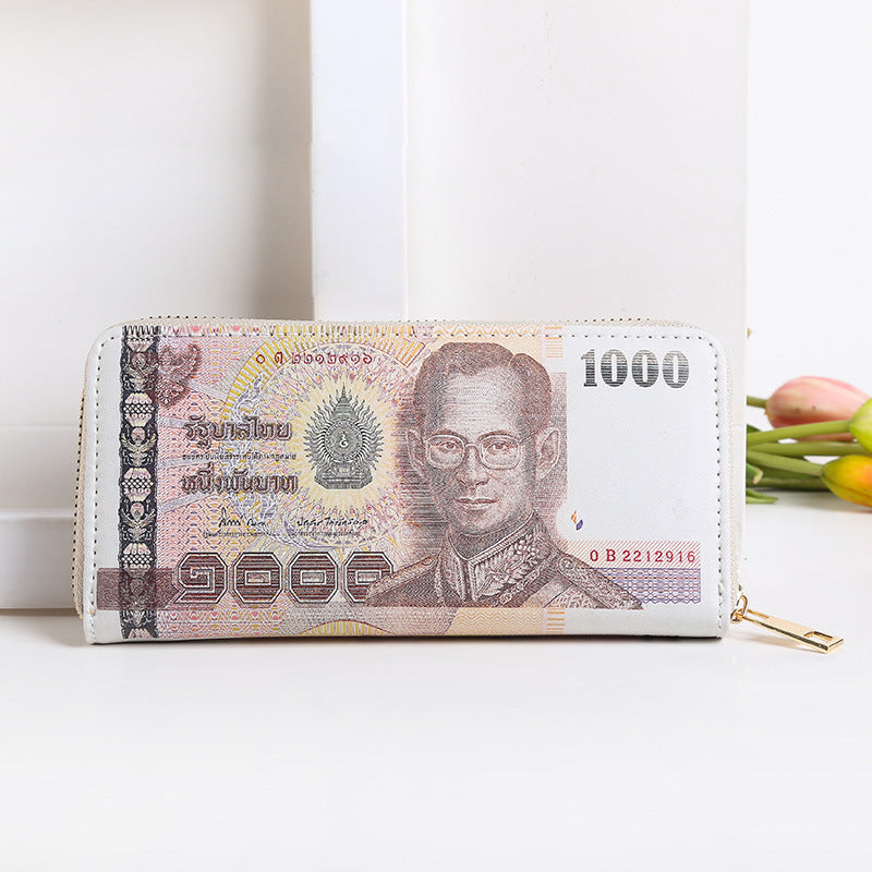 Money Pattern Usd Euro Funny Fun Ladies Wallets