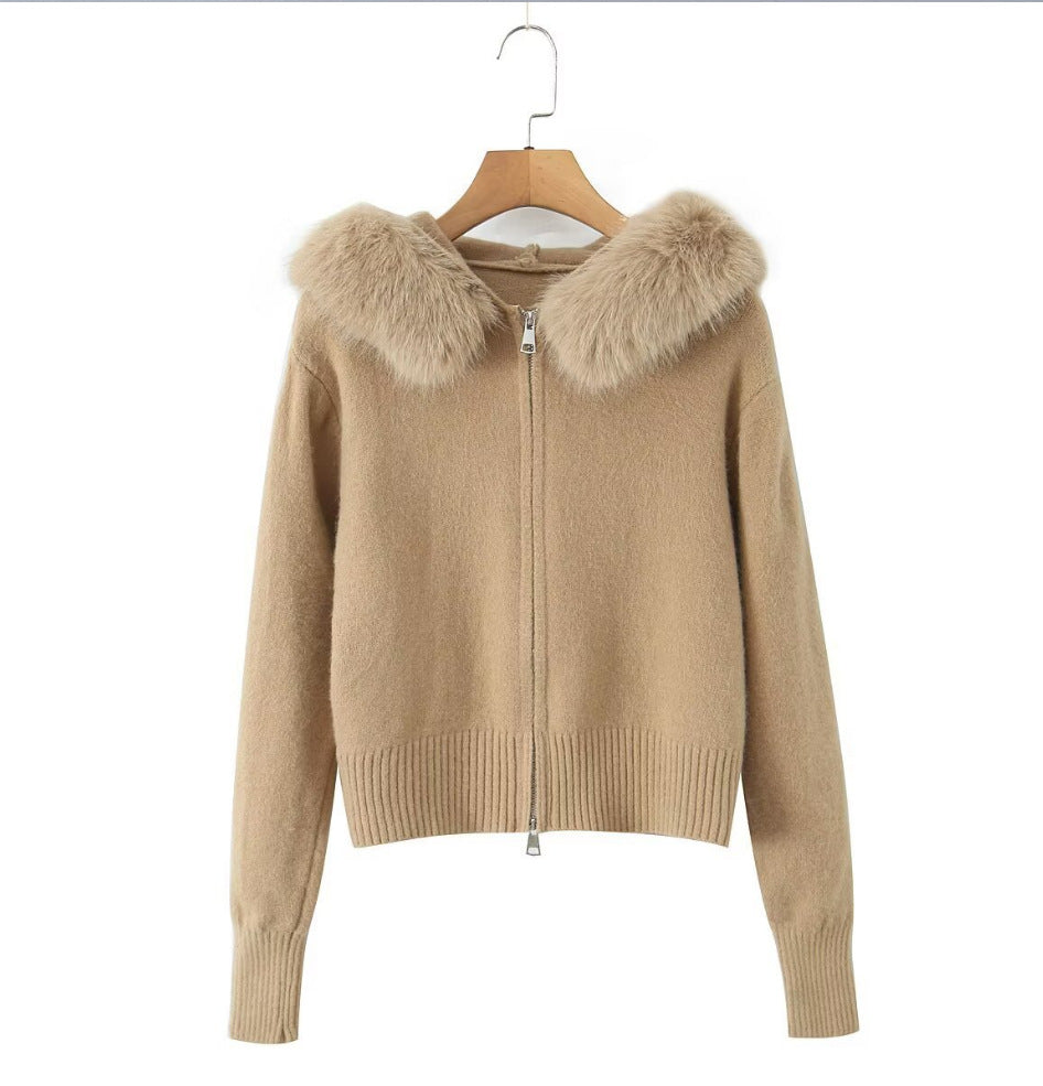 Women's Trendy Fashionable Casual Fur Collar Coats