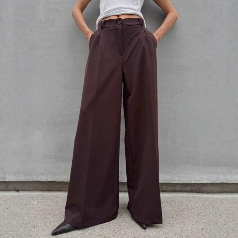 Women's Retro Wear Fashion Trousers High Waist Pants