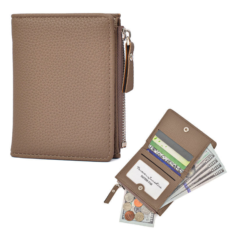 Women's Fashionable Short Large Capacity Zipper Pocket Ladies Wallets