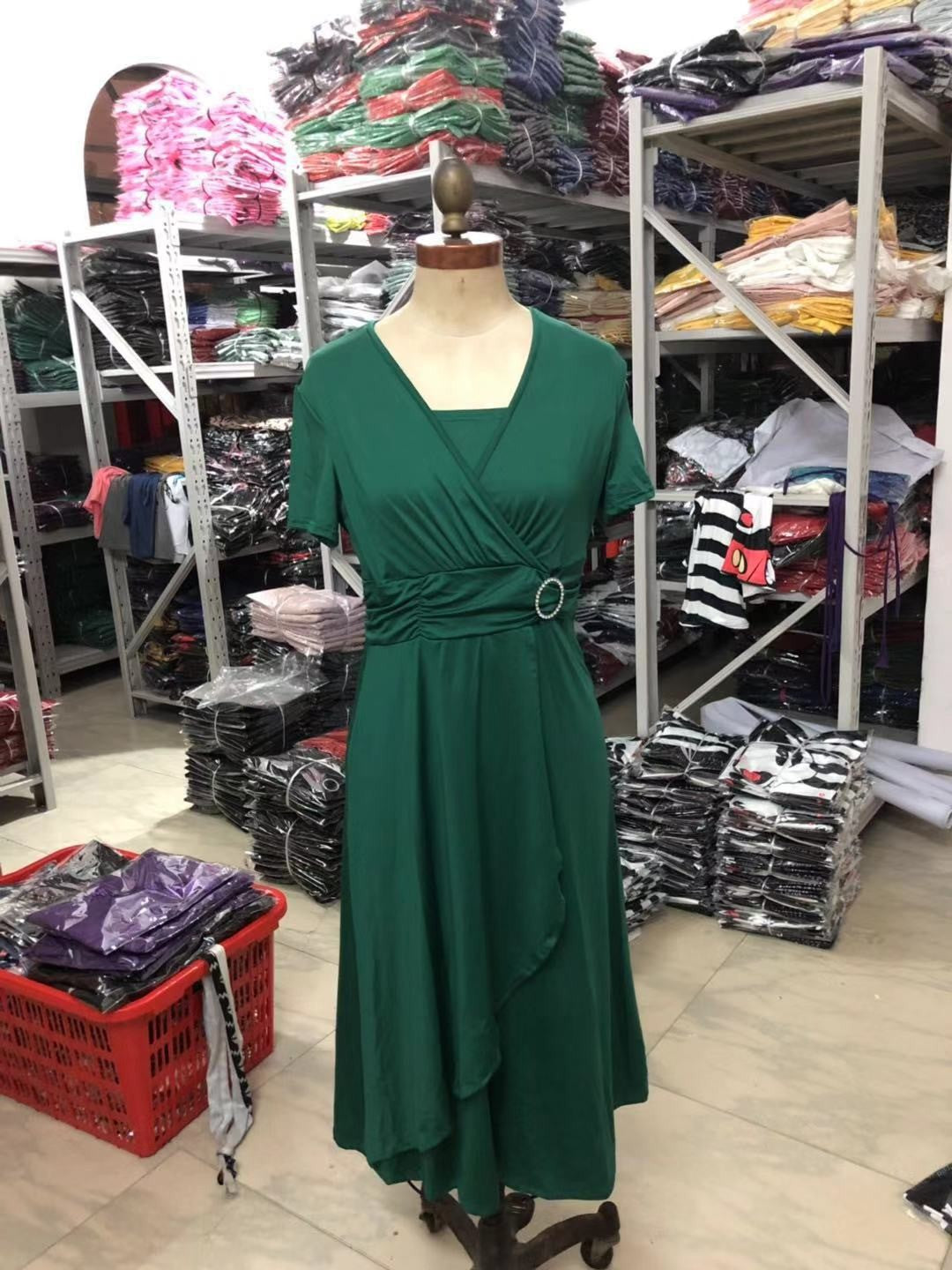 Women's Sexy Asymmetric Large Swing High Waist Mid-length Solid Dress