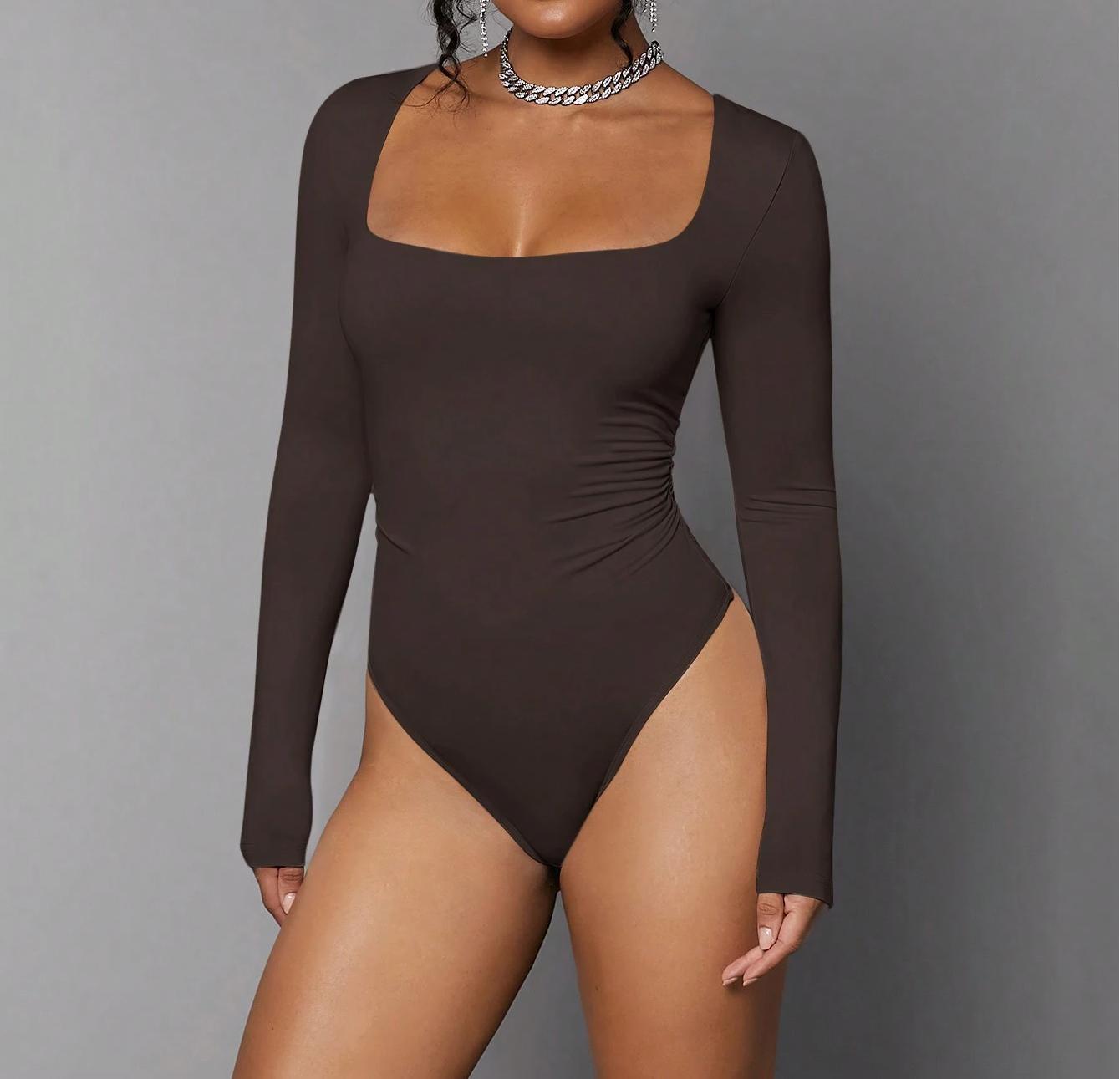 Women's Sexy Base Shirt Tight Long Sleeve Jumpsuits