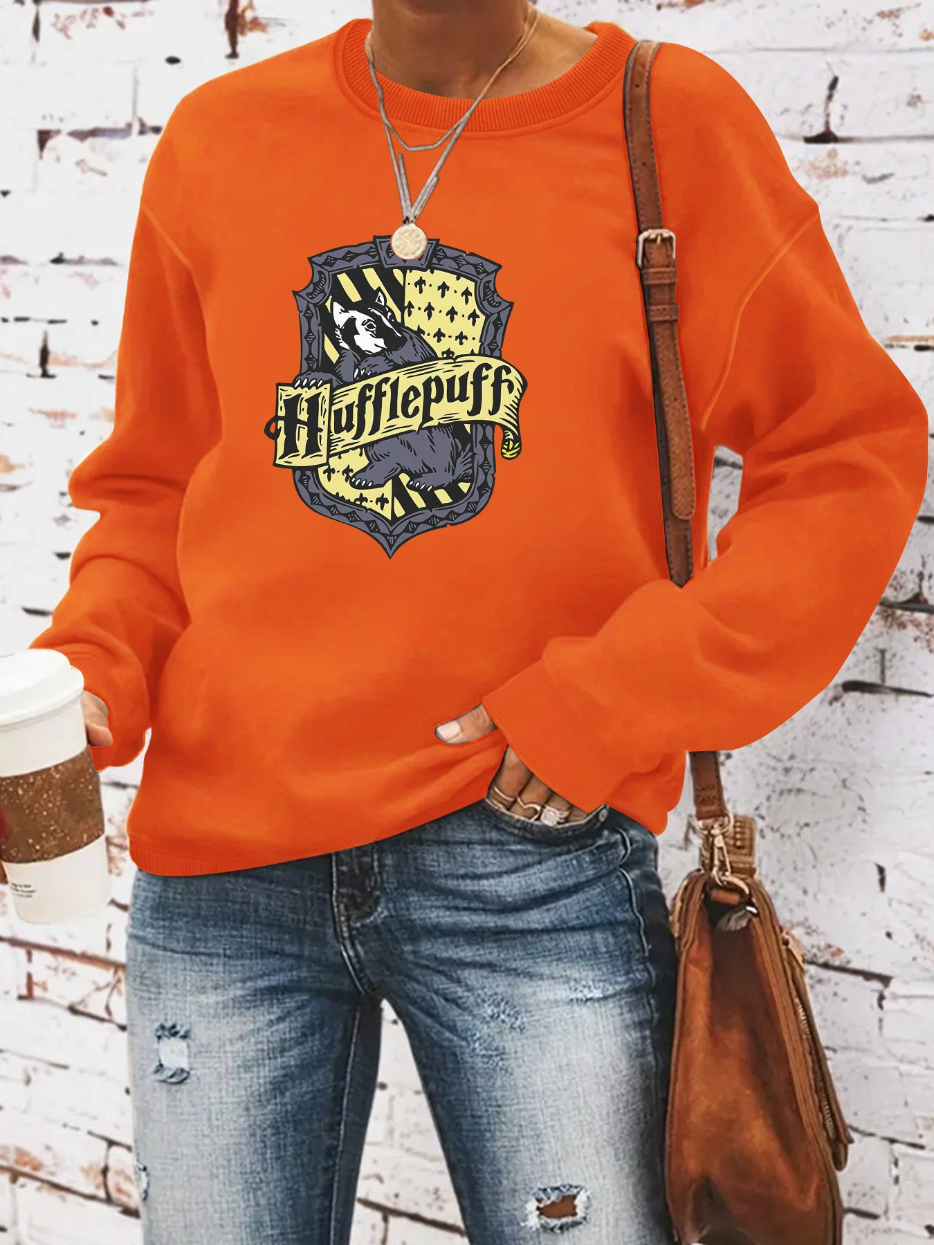Stylish Women's Round Neck Trends Long-sleeved Tops