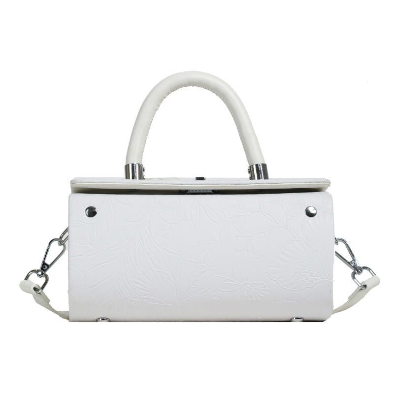 Women's Box Fashion Embossing Portable Advanced Texture Crossbody Bags