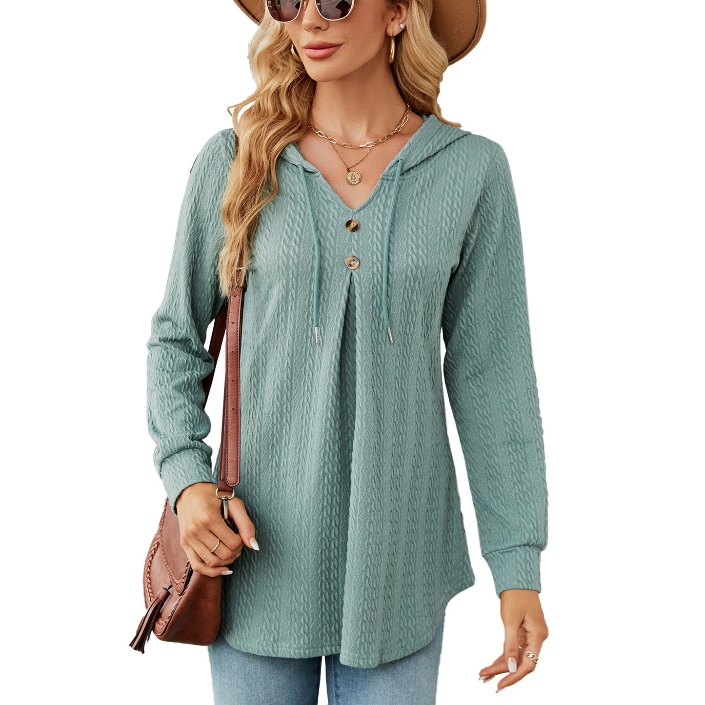 Women's Loose Long Sleeve Hooded For Women's Sweater, Sweater