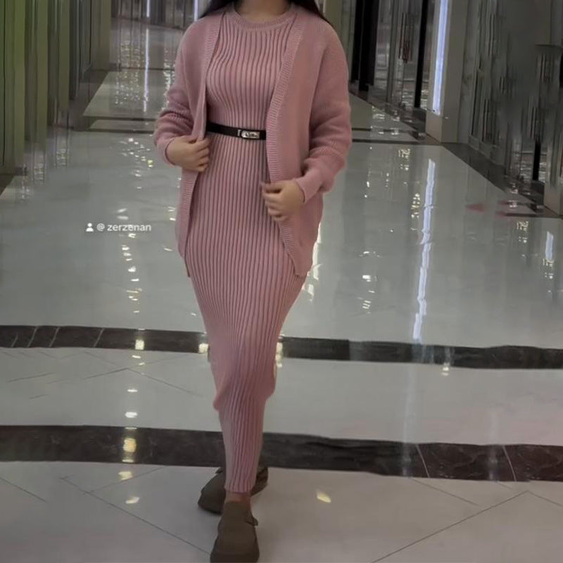 Elegant High-grade Shawl Knitted Comfortable Round Suits