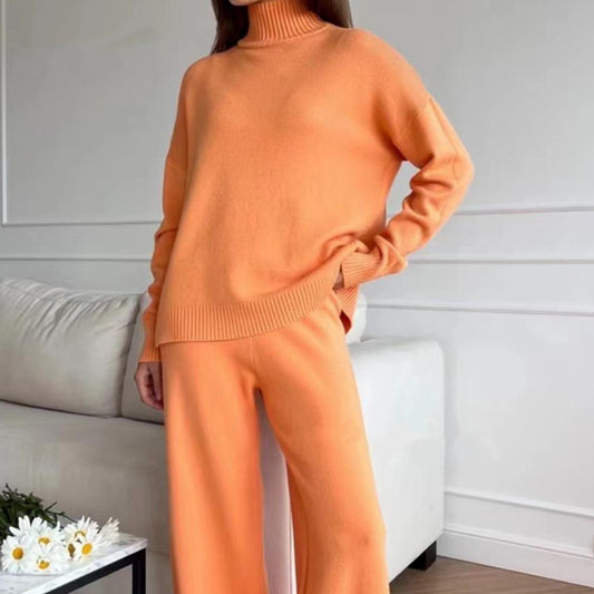 Women's Knitting Idle Style Temperament Leisure Wide Suits