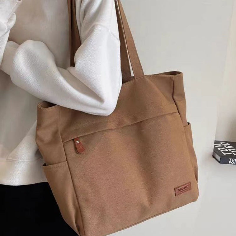 Canvas Large Capacity Class Simplicity One Shoulder Bags