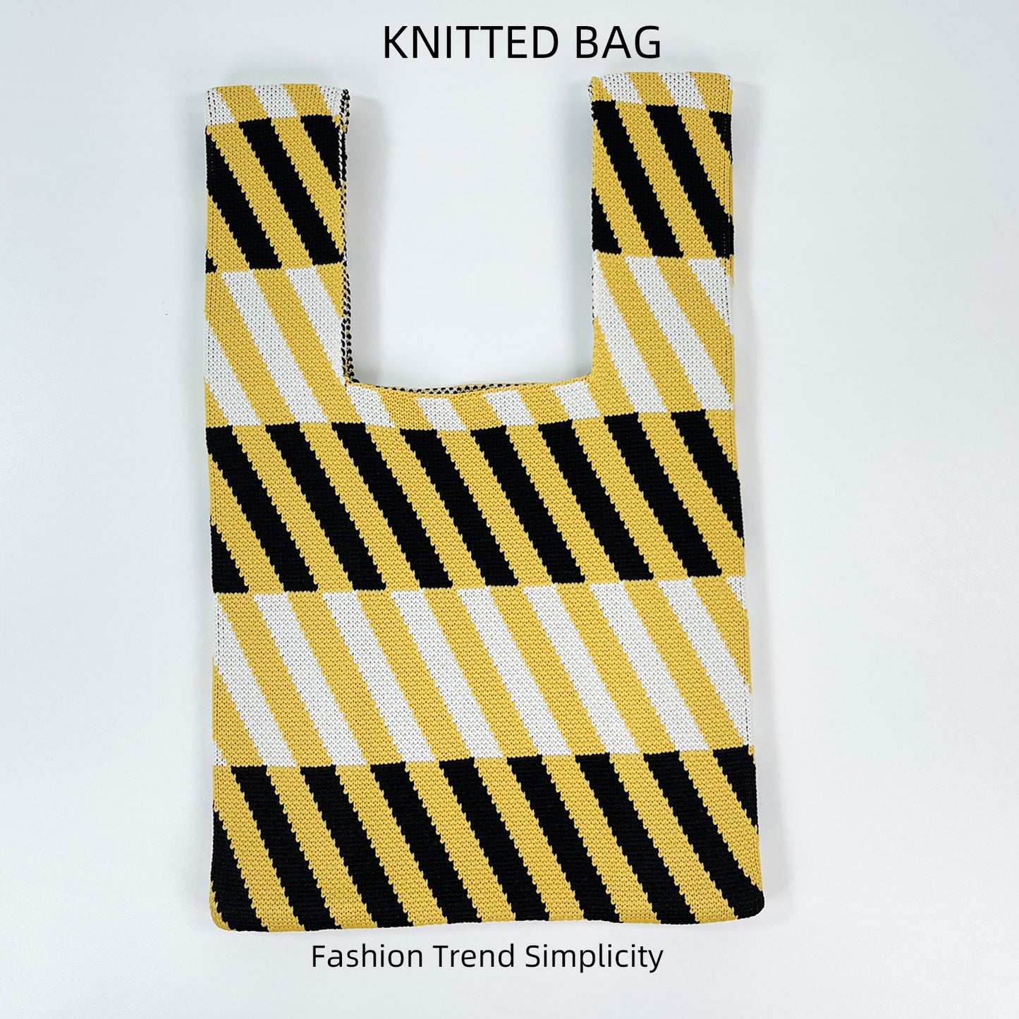 Women's Flower Knitted Large Capacity Totes Wrist Handbags