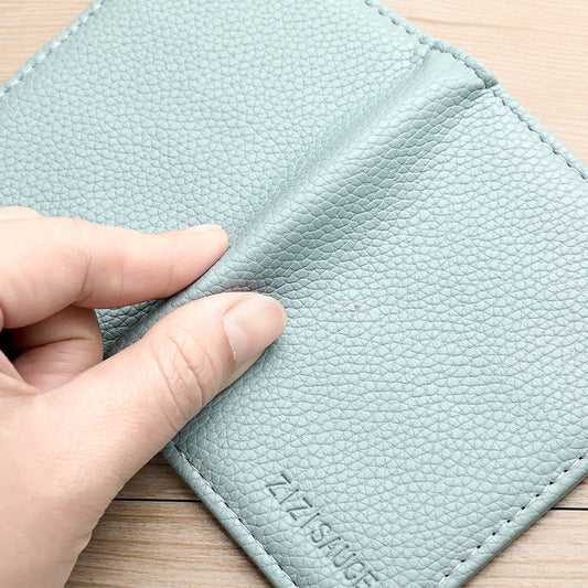 Men's Female Clamp Driving License Leather Card Holder