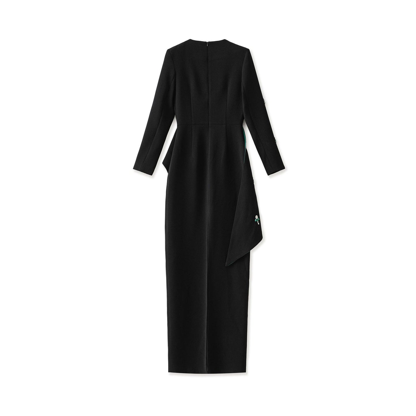 Temperament Long Sleeves Slim Fit Ruffled A- Dresses