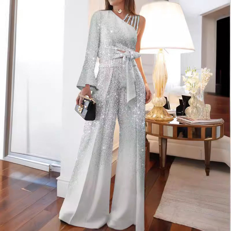 Women's Casual High Waist Wide Leg Jumpsuits