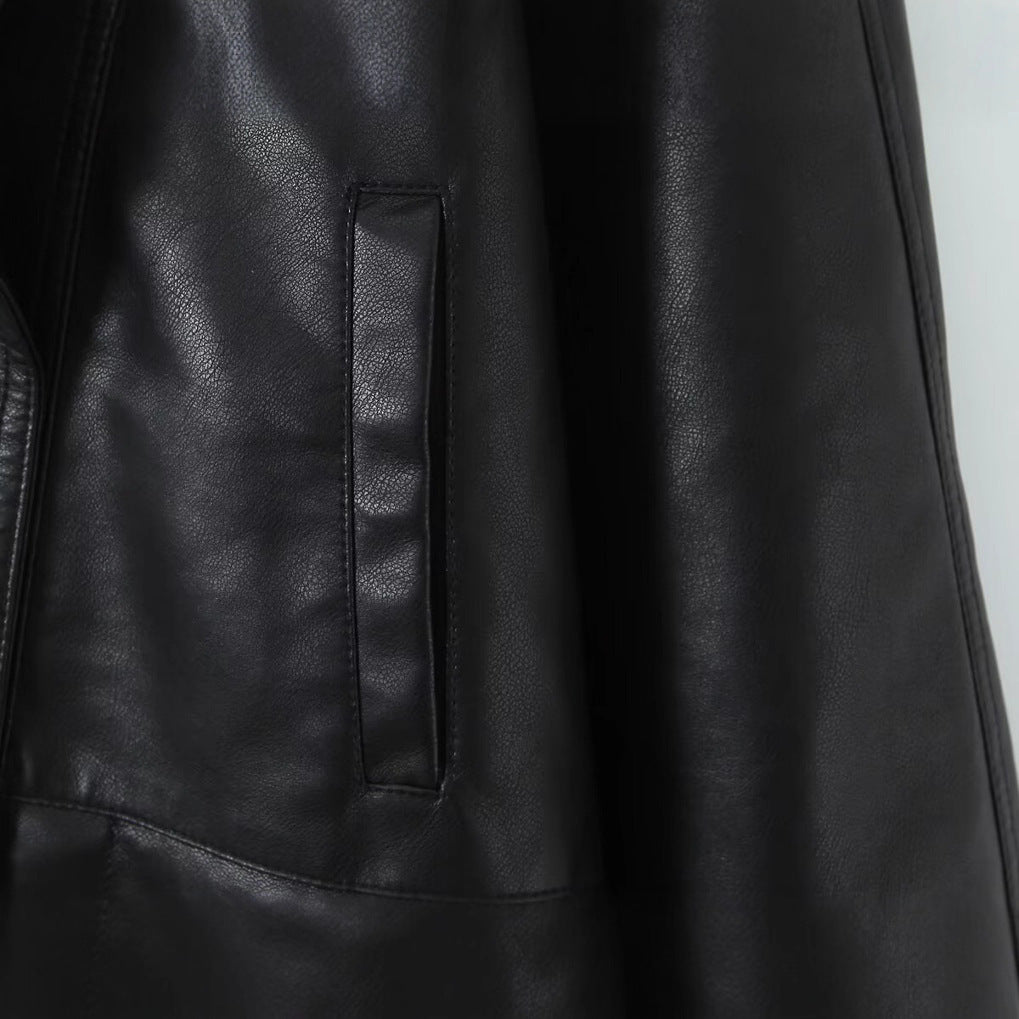 Women's Autumn Fashion Double-breasted Drawstring Waist Design Double Jackets