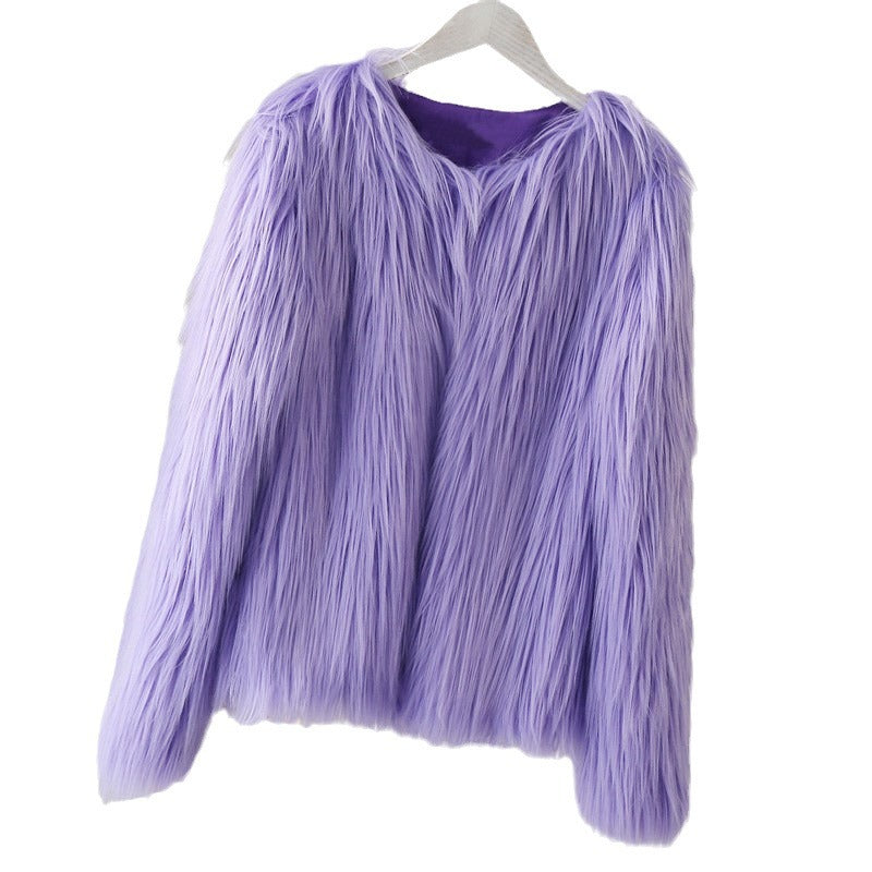 Women's Versatile Faux Fur Warm Long Coats