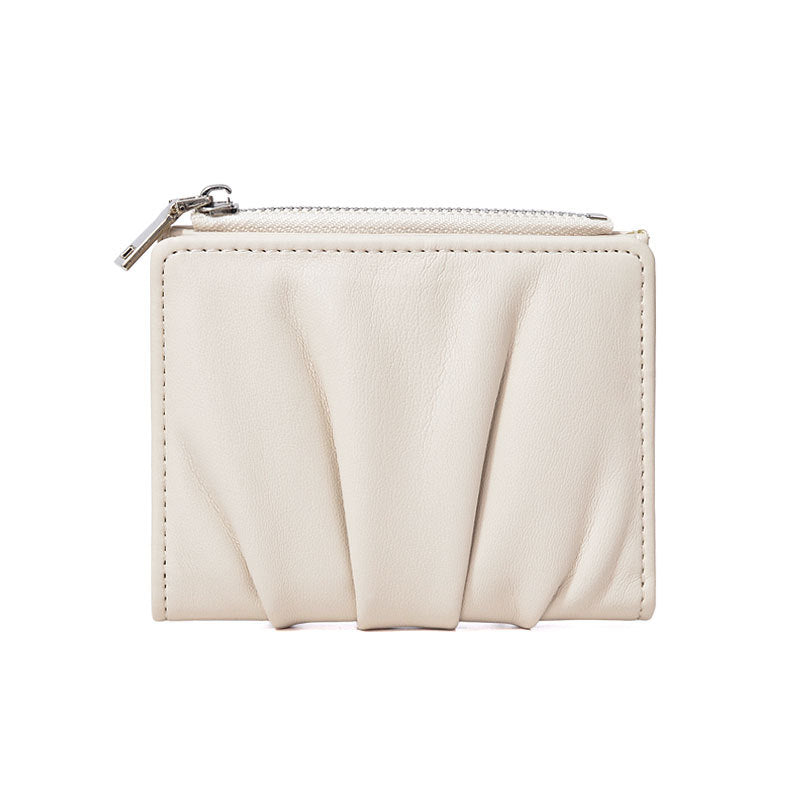 Style Pleated Simple Mini Multiple Slots Ladies Wallets