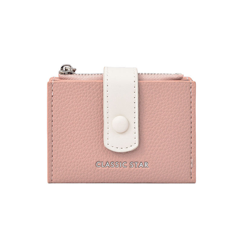 Korean Style Dopamine Color Matching Jump Simple Large Ladies Wallets