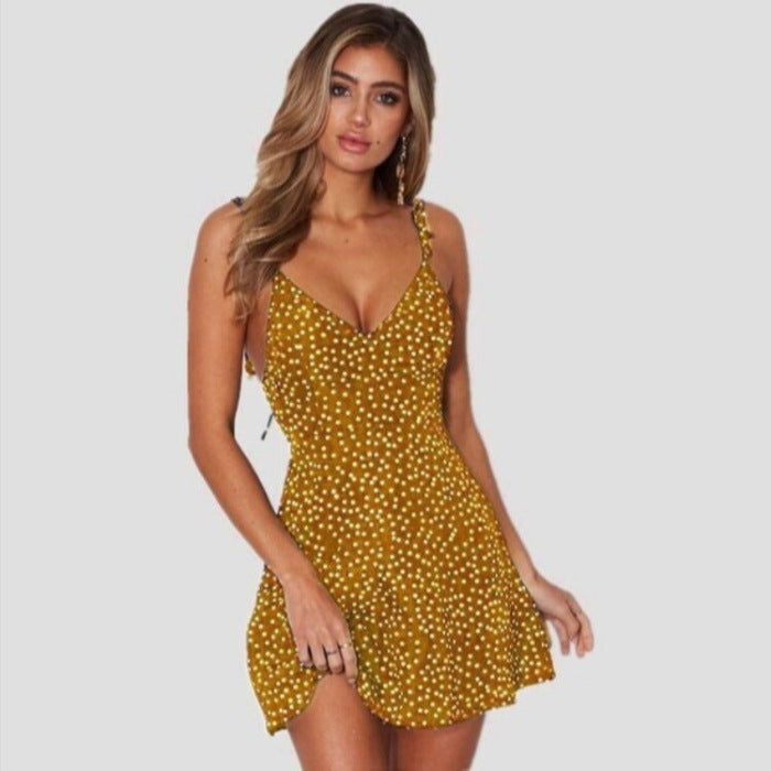Women's Clothes Polka Dot Back Fashion Special Dress